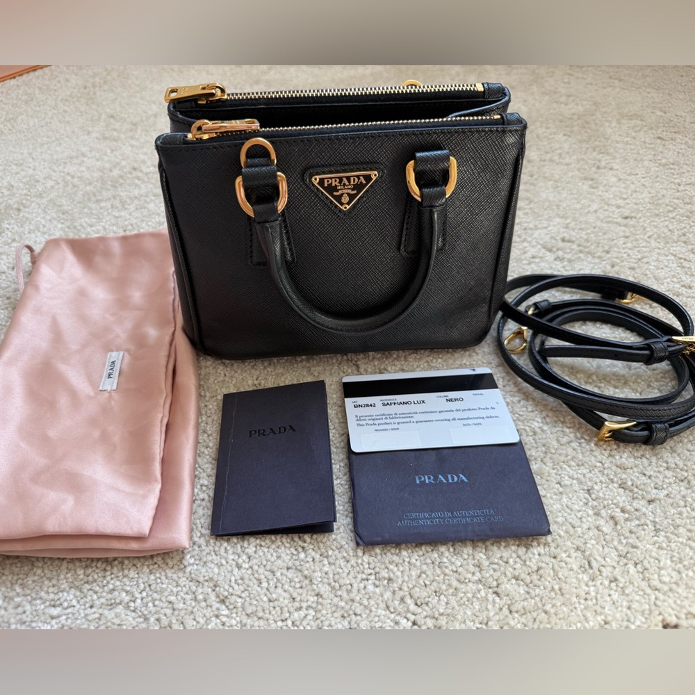Authentic Prada Saffiano Lux Mini